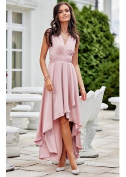 Asymetryczna satynowa sukienka maxi różowa ze sklepu intimiti.pl w kategorii Sukienki - zdjęcie 187873466