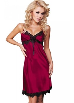 Dkaren Viola koszulka nocna bordowa ze sklepu intimiti.pl w kategorii Koszule nocne - zdjęcie 187873478