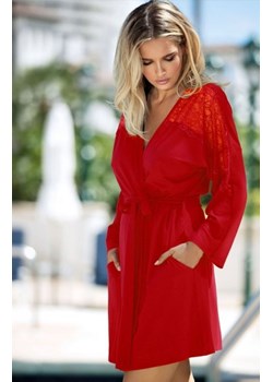 Dkaren Fibi szlafrok czerwony ze sklepu intimiti.pl w kategorii Szlafroki damskie - zdjęcie 187873727