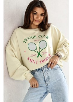 Oversizowa bluza damska Saint Tropez cytrynowa ze sklepu intimiti.pl w kategorii Bluzy damskie - zdjęcie 187873907