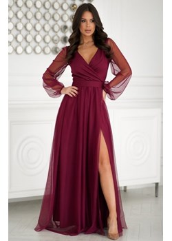 Bicotone szyfonowa sukienka maxi z długim rękawem 302-10 ze sklepu intimiti.pl w kategorii Sukienki - zdjęcie 187874006