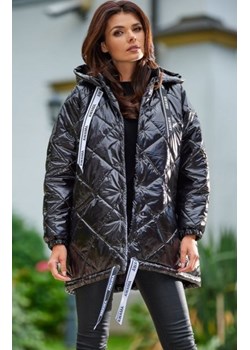 Pikowana kurtka oversize Awama black A385 ze sklepu intimiti.pl w kategorii Kurtki damskie - zdjęcie 187874049
