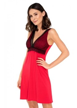 Valerie czerwono-czarna koszulka nocna ze sklepu intimiti.pl w kategorii Koszule nocne - zdjęcie 187874328