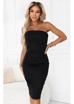Numoco 642-1 gorsetowa ołówkowa sukienka midi z odkrytymi ramionami ze sklepu intimiti.pl w kategorii Sukienki - zdjęcie 187874429