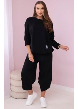 Komplet bawełniany bluza i spodnie czarny ze sklepu intimiti.pl w kategorii Dresy damskie - zdjęcie 187874625