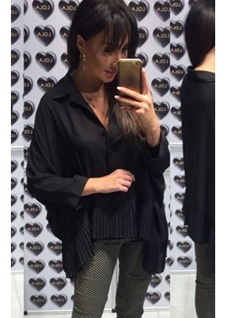 Oversizowa koszula z plisowaniem czarna ze sklepu intimiti.pl w kategorii Koszule damskie - zdjęcie 187874669