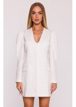 Moe żakardowa sukienka śmietankowa M881 ze sklepu intimiti.pl w kategorii Sukienki - zdjęcie 187874758