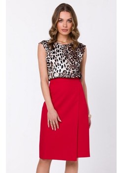 Stylove S343 czerwona spódnica z wysokim stanem ze sklepu intimiti.pl w kategorii Spódnice - zdjęcie 187874877