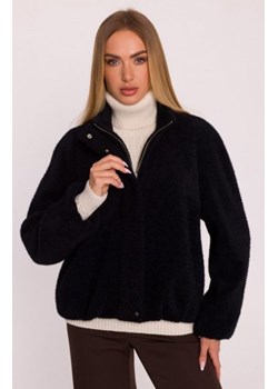 Moe kurtka z płaszczowej dzianiny czarna M885 ze sklepu intimiti.pl w kategorii Płaszcze damskie - zdjęcie 187874945