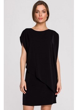 Elegancka sukienka mini warstwowa czarna S262 ze sklepu intimiti.pl w kategorii Sukienki - zdjęcie 187875115