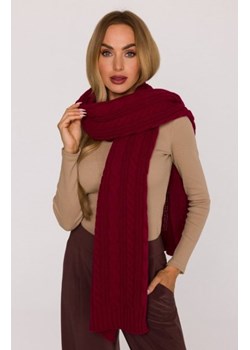 Moe szal damski splot warkocz bordowy M898 ze sklepu intimiti.pl w kategorii Szaliki i chusty damskie - zdjęcie 187875185