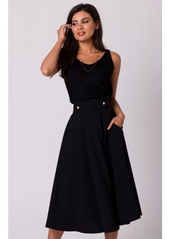 Bewear B265 spódnica midi rozkloszowana czarna ze sklepu intimiti.pl w kategorii Spódnice - zdjęcie 187875288