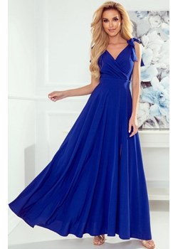 Numoco 405-2 ELENA długa suknia z dekoltem i wiązaniami na ramionach ze sklepu intimiti.pl w kategorii Sukienki - zdjęcie 187875435