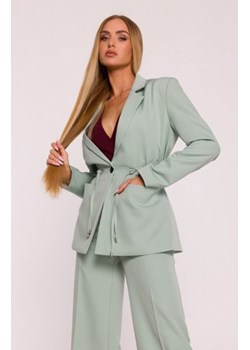 Moe marynarka marszczona w talii miętowa M873 ze sklepu intimiti.pl w kategorii Marynarki damskie - zdjęcie 187875627