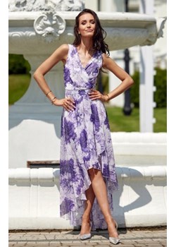 Roco sukienka z asymetrycznym przodem w kwiaty 401 29D ze sklepu intimiti.pl w kategorii Sukienki - zdjęcie 187876356