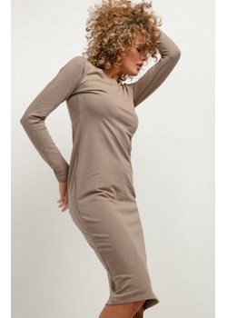 Tessita T377 dresowa sukienka midi ciemny beż ze sklepu intimiti.pl w kategorii Sukienki - zdjęcie 187876497