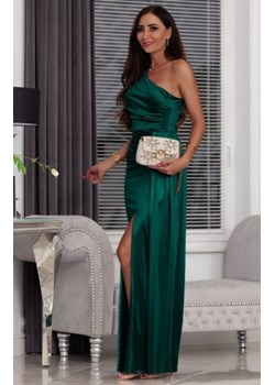 Elizabeth Loren długa satynowa sukienka zielona ze sklepu intimiti.pl w kategorii Sukienki - zdjęcie 187876506