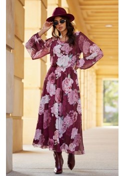 Szyfonowa długa sukienka z gumką w talii 71D ze sklepu intimiti.pl w kategorii Sukienki - zdjęcie 187876788