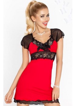 Dkaren Paulina koszulka czerwono-czarna ze sklepu intimiti.pl w kategorii Koszule nocne - zdjęcie 187876869