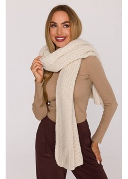 Moe szal damski splot prążkowany ecru M896 ze sklepu intimiti.pl w kategorii Szaliki i chusty damskie - zdjęcie 187876907