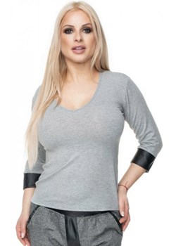 Bawełniana bluzka damska 0102 szara ze sklepu intimiti.pl w kategorii Bluzki damskie - zdjęcie 187876947