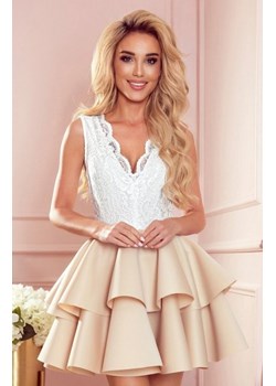 Numoco 368-2 ZLATA dwukolorowa sukienka z koronkowym dekoltem i pianką ze sklepu intimiti.pl w kategorii Sukienki - zdjęcie 187877006