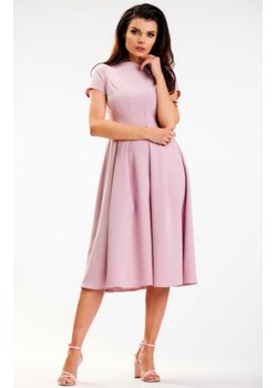 Awama A569 sukienka midi z zakładkami ze sklepu intimiti.pl w kategorii Sukienki - zdjęcie 187877089