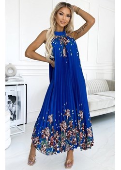 Numoco 456-1 ESTER plisowana satynowa sukienka maxi ze sklepu intimiti.pl w kategorii Sukienki - zdjęcie 187877278