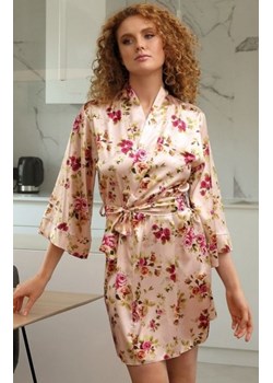 Satynowy kwiatowy peniuar DK-P 004 ze sklepu intimiti.pl w kategorii Szlafroki damskie - zdjęcie 187877515