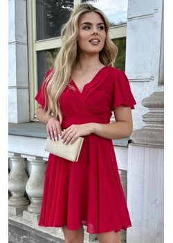 Nifiko Mona szyfonowa sukienka czerwona ze sklepu intimiti.pl w kategorii Sukienki - zdjęcie 187877525