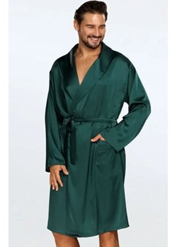 Dkaren Lukas satynowy szlafrok męski zielony ze sklepu intimiti.pl w kategorii Szlafroki męskie - zdjęcie 187877529