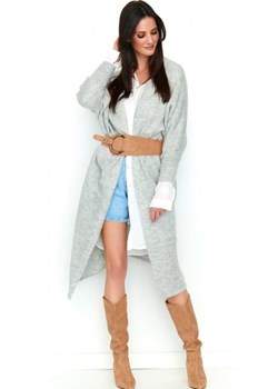 Długi szary kardigan S61 ze sklepu intimiti.pl w kategorii Swetry damskie - zdjęcie 187877535
