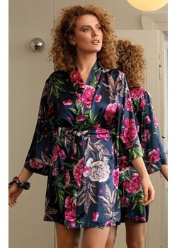 Satynowy kwiatowy peniuar DK-P 001 ze sklepu intimiti.pl w kategorii Szlafroki damskie - zdjęcie 187877575