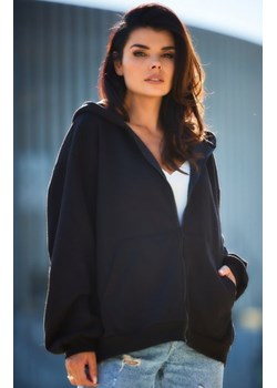 Awama A610 oversizowa bluza z kapturem czarna ze sklepu intimiti.pl w kategorii Bluzy damskie - zdjęcie 187877579