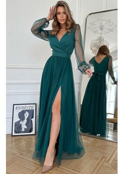 Bicotone szyfonowa sukienka maxi z długim rękawem 302-13 ze sklepu intimiti.pl w kategorii Sukienki - zdjęcie 187877655