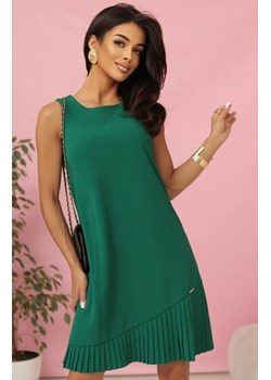 Numoco 308-4 KARINE elegancka trapezowa sukienka z asymetryczną plisą ze sklepu intimiti.pl w kategorii Sukienki - zdjęcie 187877717