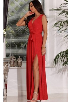 Elizabeth czerwona sukienka na ramiączkach Salma błysk ze sklepu intimiti.pl w kategorii Sukienki - zdjęcie 187877788