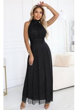 Numoco 636-3 VERONICA luksusowa długa suknia z brokatowym akcentem i szykownym krojem ze sklepu intimiti.pl w kategorii Sukienki - zdjęcie 187877958