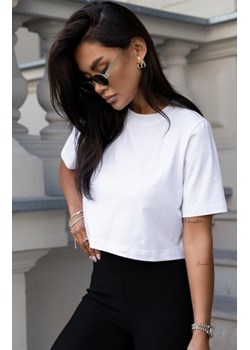 Ivon krótki t-shirt z haftem ze sklepu intimiti.pl w kategorii Bluzki damskie - zdjęcie 187878266