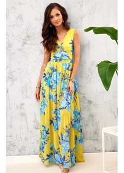 Elegancka długa sukienka w kwiaty 361/U99 ze sklepu intimiti.pl w kategorii Sukienki - zdjęcie 187878355