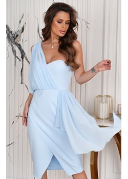 Elegancka sukienka z szarfą na jedno ramię 306-08 ze sklepu intimiti.pl w kategorii Sukienki - zdjęcie 187878369