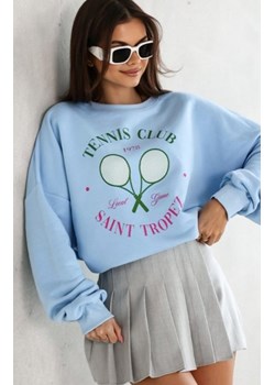 Oversizowa bluza damska Saint Tropez niebieska ze sklepu intimiti.pl w kategorii Bluzy damskie - zdjęcie 187878519