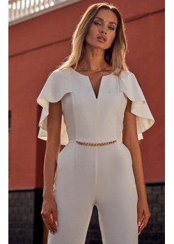 Elegancki kombinezon z peleryną M670 ecru ze sklepu intimiti.pl w kategorii Kombinezony damskie - zdjęcie 187878529