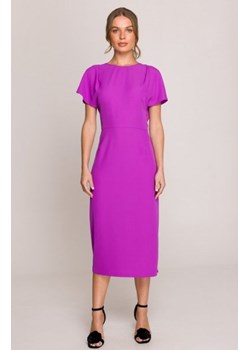 Stylove S398 sukienka z dekoltem z tyłu i rozcięciem fioletowa ze sklepu intimiti.pl w kategorii Sukienki - zdjęcie 187878556