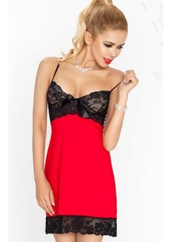 Dkaren Róża koszulka czerwono-czarna ze sklepu intimiti.pl w kategorii Koszule nocne - zdjęcie 187878589