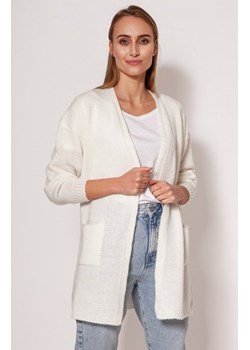 MKM PA013 swetrowy płaszcz ecru ze sklepu intimiti.pl w kategorii Swetry damskie - zdjęcie 187878598