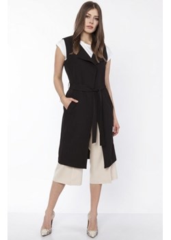 Długa kamizelka czarna KM104 ze sklepu intimiti.pl w kategorii Kamizelki damskie - zdjęcie 187878765