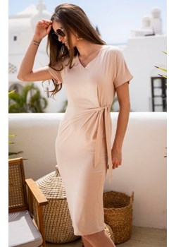 Awama A641 sukienka midi z wiązaniem ze sklepu intimiti.pl w kategorii Sukienki - zdjęcie 187878926