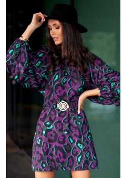 Sukienka z paskiem w zwierzęcy print 0374/Y04 ze sklepu intimiti.pl w kategorii Sukienki - zdjęcie 187879008