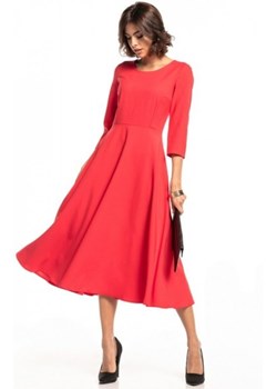 Tessita T327 midi rozkloszowana sukienka malinowa ze sklepu intimiti.pl w kategorii Sukienki - zdjęcie 187879069